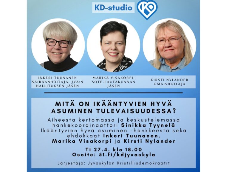 KD-studio: Mitä on ikääntyvien hyvä asuminen tulevaisuudessa?