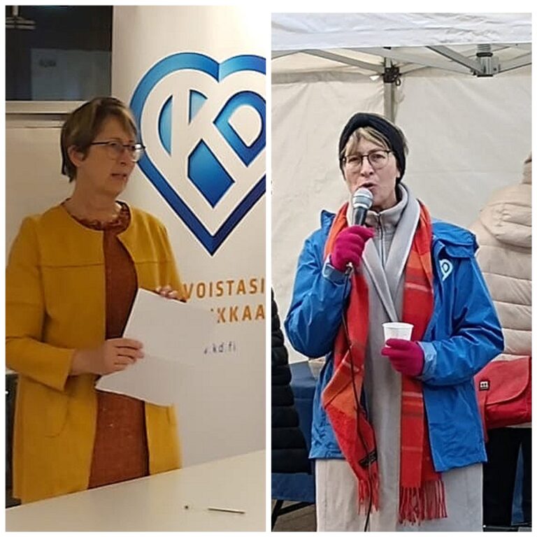 KD:n puheenjohtaja Sari Essayah vieraili Jyväskylässä